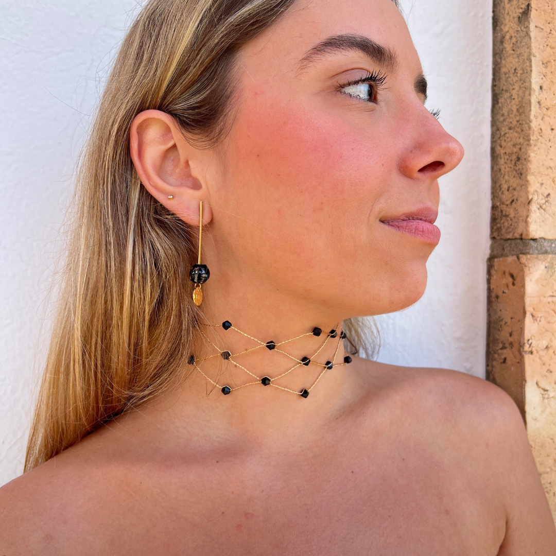 Choker Vega collar artesanal hipoalergenico hecho a mano Espana Hanalima