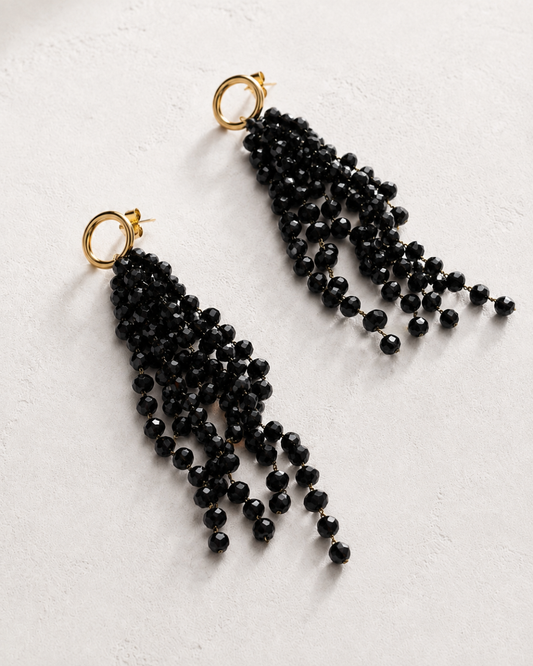 Pendientes Celine Negro