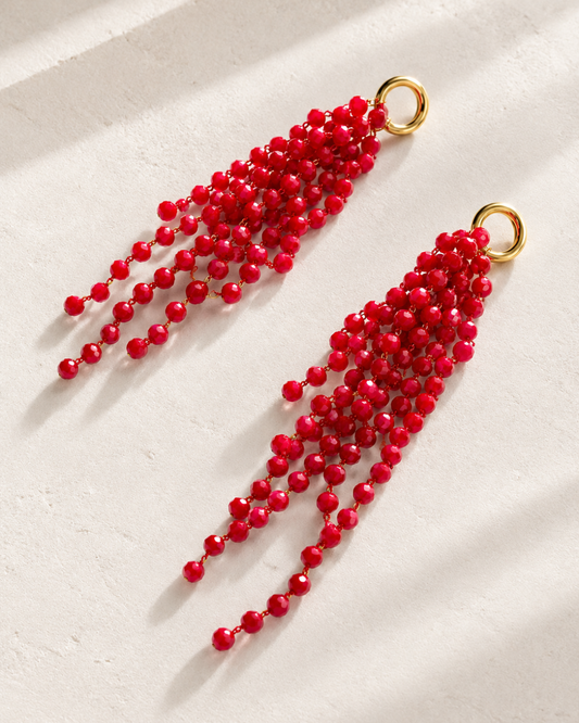 Pendientes Celine Rojo