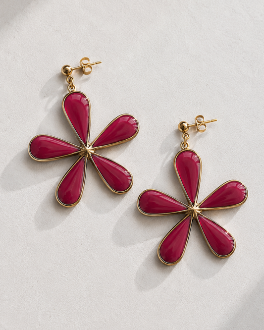 Pendientes Ilima Burdeos