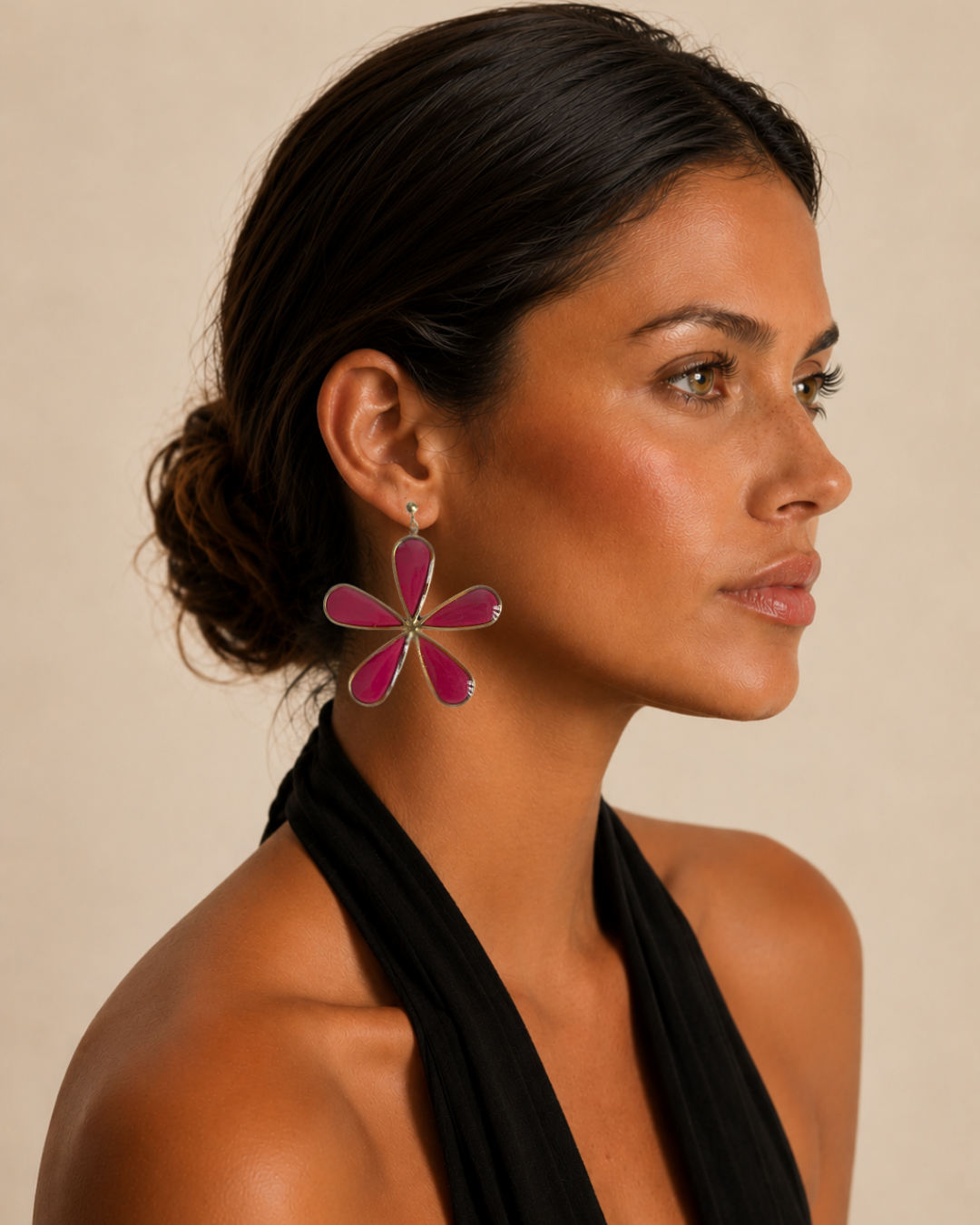 Pendientes Ilima Burdeos