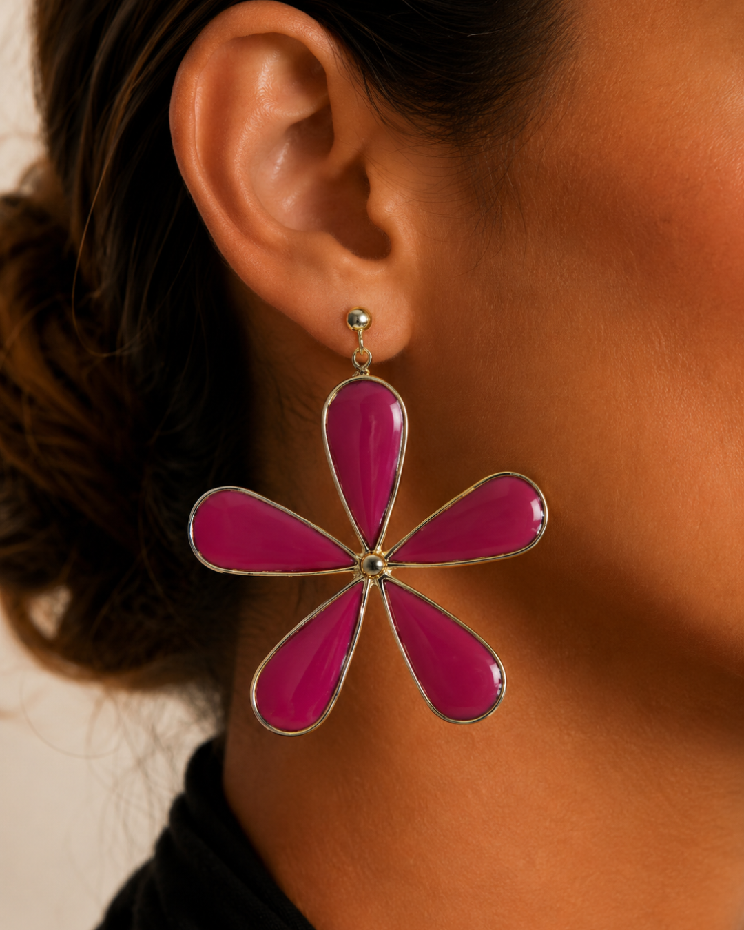Pendientes Ilima Burdeos